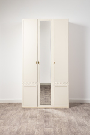 Шкаф для одежды Марион 16.340.03 слоновая кость С341 PE, слоновая кость 6898 ПВХ (собирается на любую сторону)