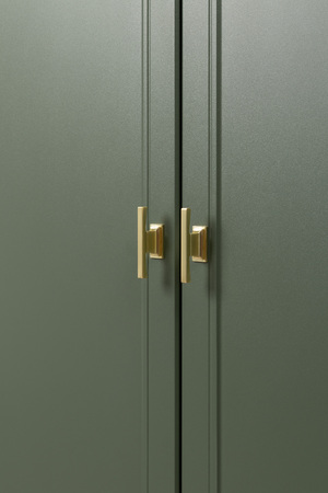 Шкаф двустворчатый Марион 16.340.02 дымчатый зеленый K521, олива шагрень AG 1050 ПВХ