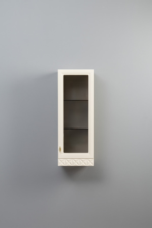 Шкаф навесной Марион 16.334 слоновая кость С341 PE, слоновая кость 6898 ПВХ (собирается на любую сторону)