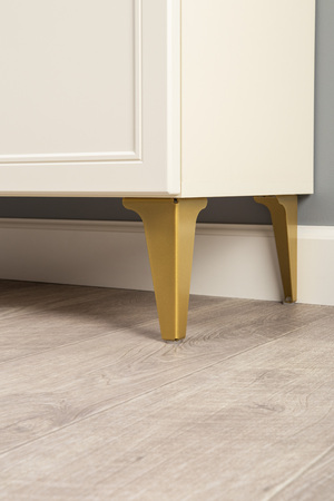 Гостиная Марион композиция 1 слоновая кость С341 PE, слоновая кость 6898 ПВХ, белый PE шагрень (собирается на любую сторону)