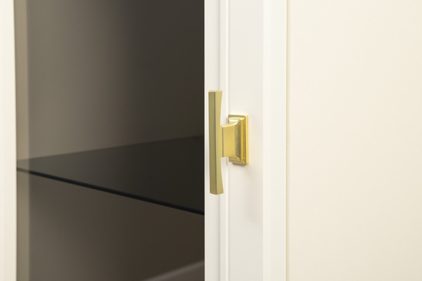 Гостиная Марион композиция 1 слоновая кость С341 PE, слоновая кость 6898 ПВХ, белый PE шагрень (собирается на любую сторону)