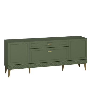 Тумба Марион 16.167 дымчатый зеленый K521, олива шагрень AG 1050 ПВХ, белый PE шагрень