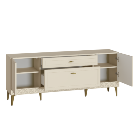 Тумба Марион 16.167 слоновая кость С341 PE, слоновая кость 6898 ПВХ, белый PE шагрень